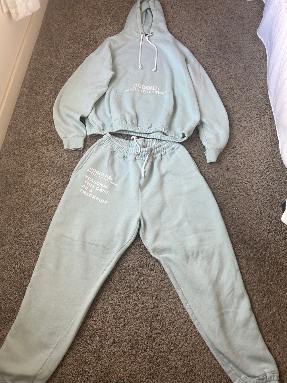 PrettyLittleThing women’s jogger hoodie set